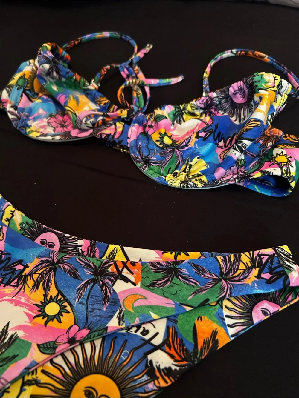Kulani Kinis x Lexi Hidalgo in Wild Sunchild. Top & Bottom Medium.